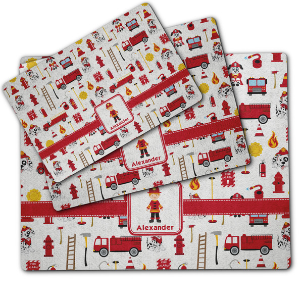 Firefighter Character Dog Food Mat - MAIN (sm, med, lrg)