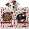 Firefighter Character Dog Food Mat - Medium LIFESTYLE