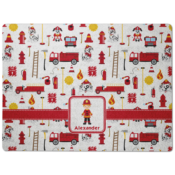 Firefighter Character Dog Food Mat - Medium without bowls