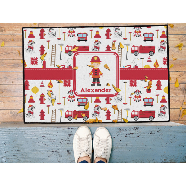Firefighter Character Door Mat - LIFESTYLE (Med)