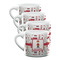 Firefighter Character Double Shot Espresso Mugs - Set of 4 Front