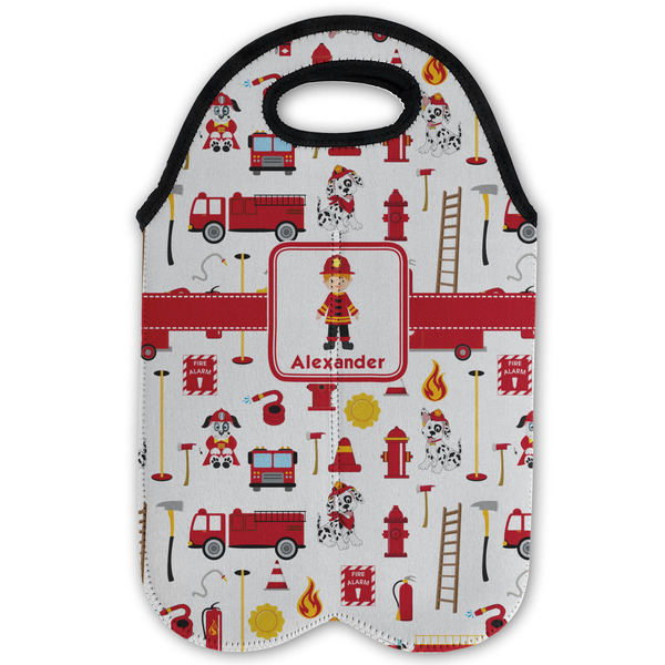 Firefighter Character Double Wine Tote - Flat (new)