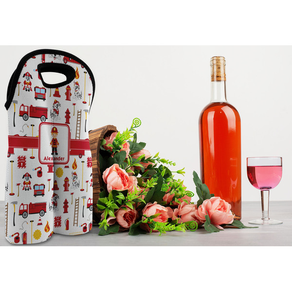 Firefighter Character Double Wine Tote - LIFESTYLE (new)