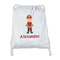 Firefighter Character Drawstring Backpack - Sweatshirt Fleece - Double Sided (Personalized)