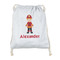 Firefighter Character Drawstring Backpack - Sweatshirt Fleece (Personalized)