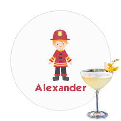 Firefighter Character Printed Drink Topper (Personalized)