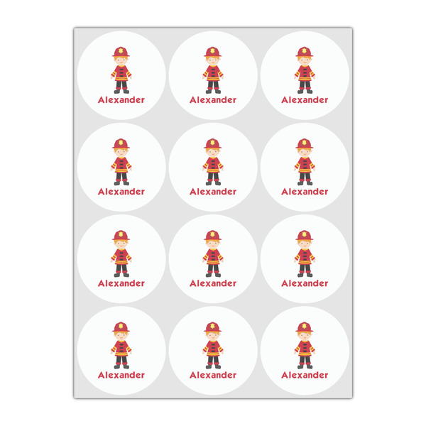 Firefighter Character Drink Topper - Small - Set of 12