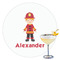 Firefighter Character Drink Topper - XLarge - Single with Drink