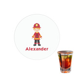 Firefighter Character Printed Drink Topper - 1.5" (Personalized)
