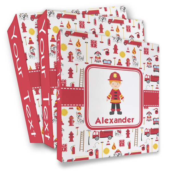 Custom Firefighter Character 3 Ring Binder - Full Wrap (Personalized)