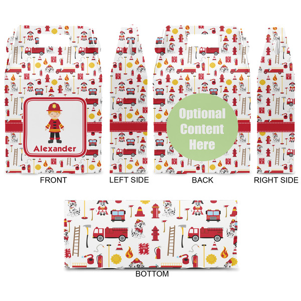 Firefighter Character Gable Favor Box - Approval