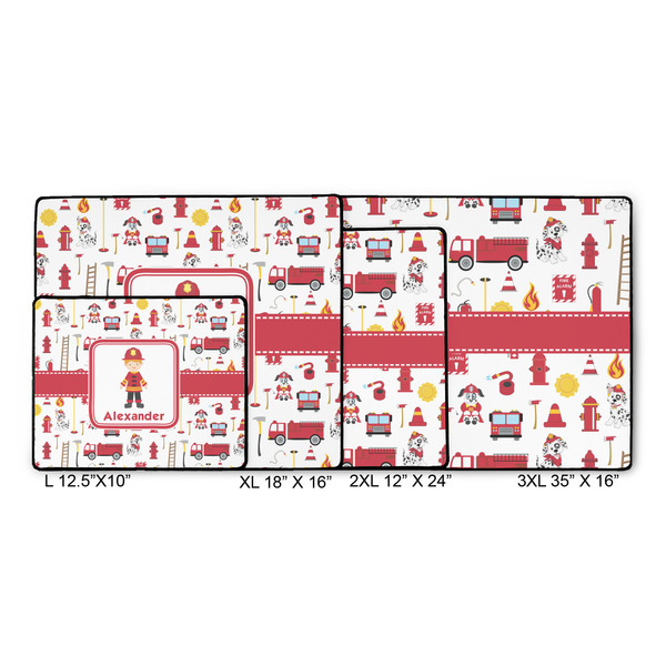 Firefighter Character Gaming Mats - SIZE CHART
