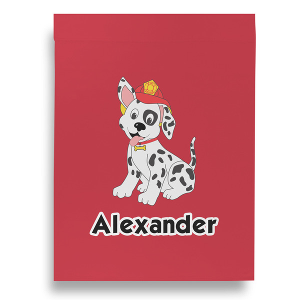 Firefighter Character Garden Flags - Large - Double Sided - BACK