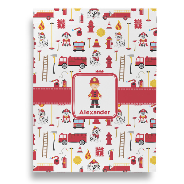 Firefighter Character Garden Flags - Large - Single Sided - FRONT