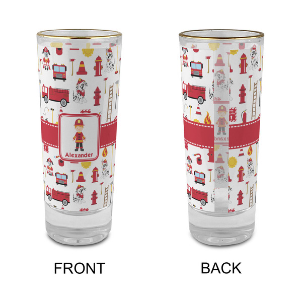 Firefighter Character Glass Shot Glass - 2 oz - Single - APPROVAL