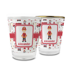Firefighter Character Glass Shot Glass - 1.5 oz (Personalized)