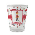 Firefighter Character Glass Shot Glass - 1.5 oz - Set of 4 (Personalized)