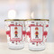 Firefighter Character Glass Shot Glass - with gold rim - LIFESTYLE