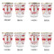 Firefighter Character Glass Shot Glass - with gold rim - Set of 4 - APPROVAL