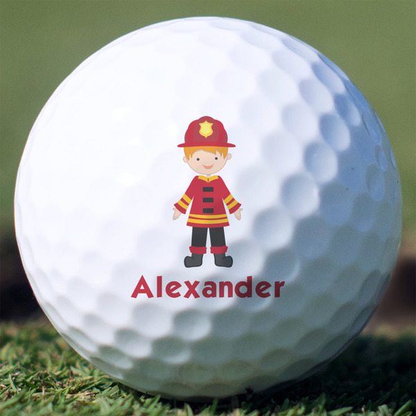 Custom Firefighter Character Golf Balls - Titleist Pro V1 - Set of 3 (Personalized)