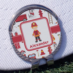 Firefighter Character Golf Ball Marker - Hat Clip