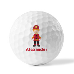 Firefighter Character Personalized Golf Ball - Non-Branded - Set of 12 (Personalized)