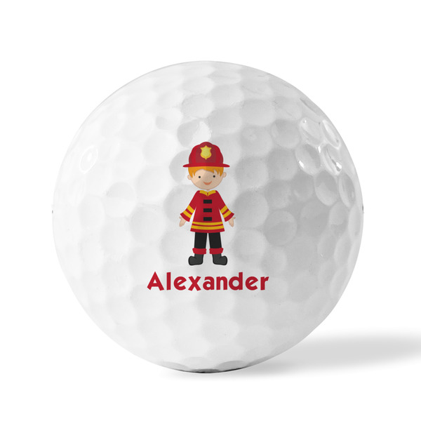 Firefighter Character Golf Balls - Generic - Set of 12 - FRONT