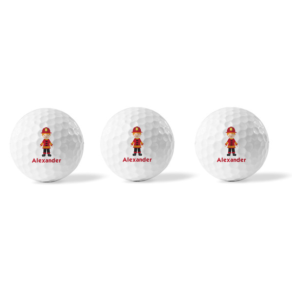 Firefighter Character Golf Balls - Generic - Set of 3 - APPROVAL