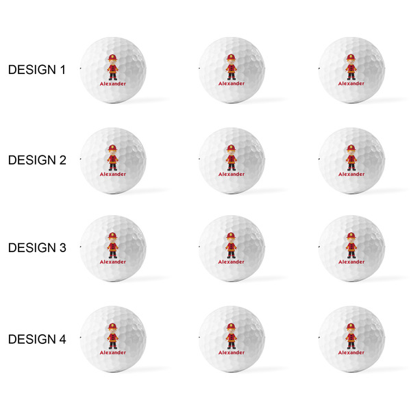 Firefighter Character Golf Balls - Titleist - Set of 12 - APPROVAL