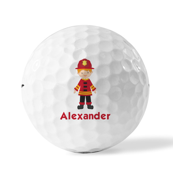 Firefighter Character Golf Balls - Titleist - Set of 3 - FRONT