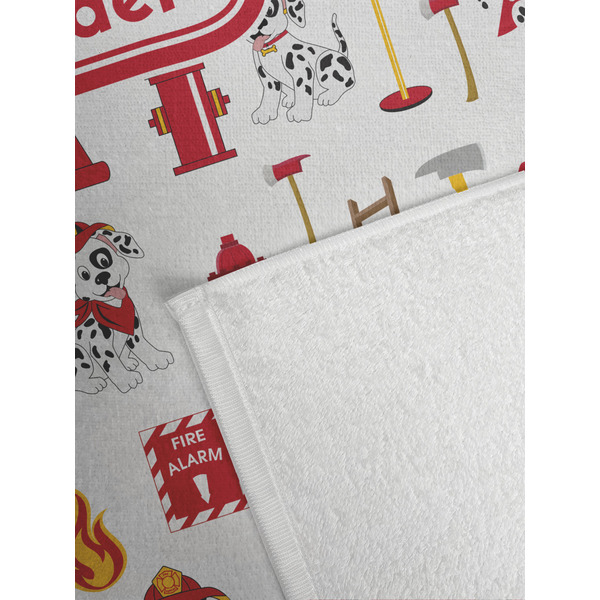 Firefighter Character Golf Towel - Detail