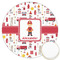 Firefighter Character Icing Circle - Large - Front