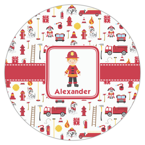 Firefighter Character Icing Circle - Medium - Single