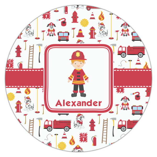 Firefighter Character Icing Circle - Small - Single