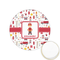 Firefighter Character Printed Cookie Topper - 1.25" (Personalized)