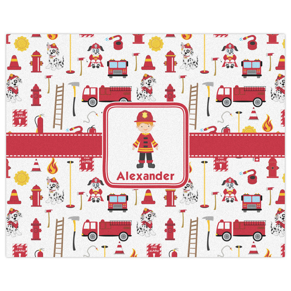 Firefighter Character Indoor / Outdoor Rug - 8'x10' - Front Flat