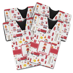 Firefighter Character Jersey Bottle Cooler - Set of 4 (Personalized)