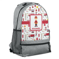 Firefighter Character Backpack - Grey (Personalized)