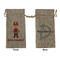 Firefighter Character Large Burlap Gift Bags - Front & Back