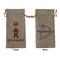 Firefighter Character Large Burlap Gift Bag - Front & Back (Personalized)