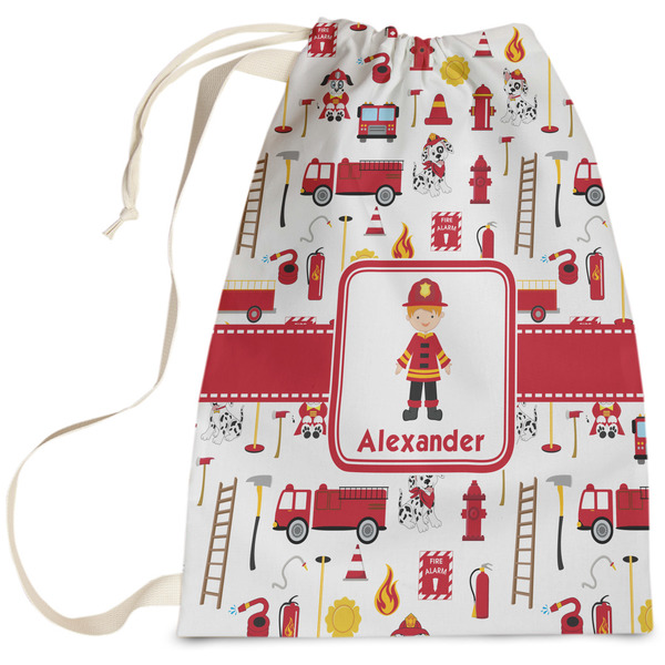 Custom Firefighter Character Laundry Bag - Large (Personalized)