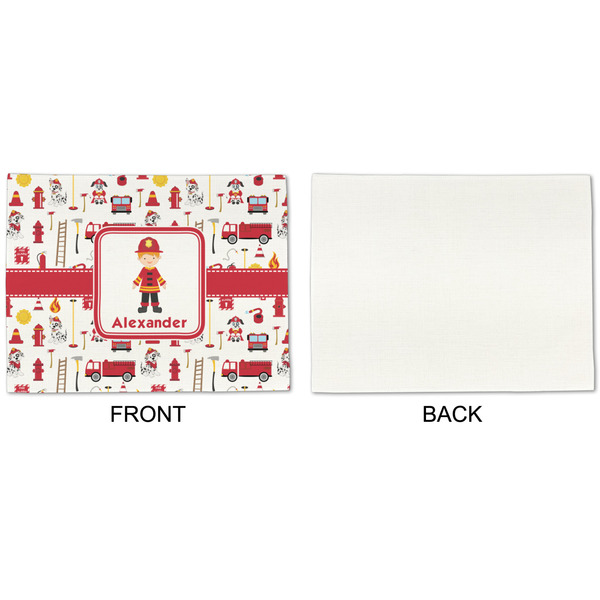 Firefighter Character Linen Placemat - APPROVAL Single (single sided)