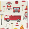 Firefighter Character Linen Placemat - DETAIL