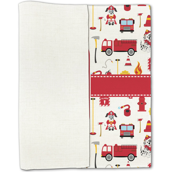 Firefighter Character Linen Placemat - Folded Half