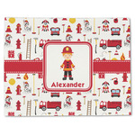 Firefighter Character Single-Sided Linen Placemat - Single w/ Name or Text