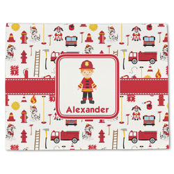 Firefighter Character Single-Sided Linen Placemat - Single w/ Name or Text