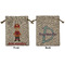Firefighter Character Medium Burlap Gift Bag - Front & Back (Personalized)