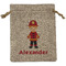 Firefighter Character Burlap Gift Bag (Personalized)