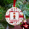 Firefighter Character Metal Ball Ornament - Lifestyle