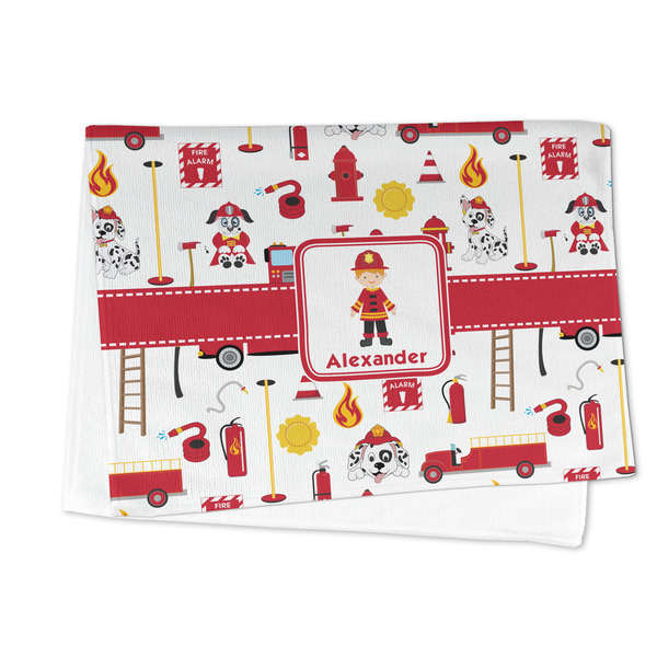 Firefighter Character Microfiber Dish Towel - FOLDED HALF